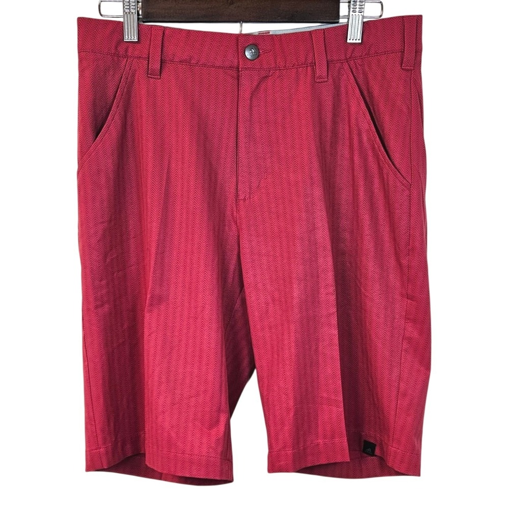 Adidas Ultimate365 Golf Shorts Mens 30‎ Red Heathered Performance Flat Front